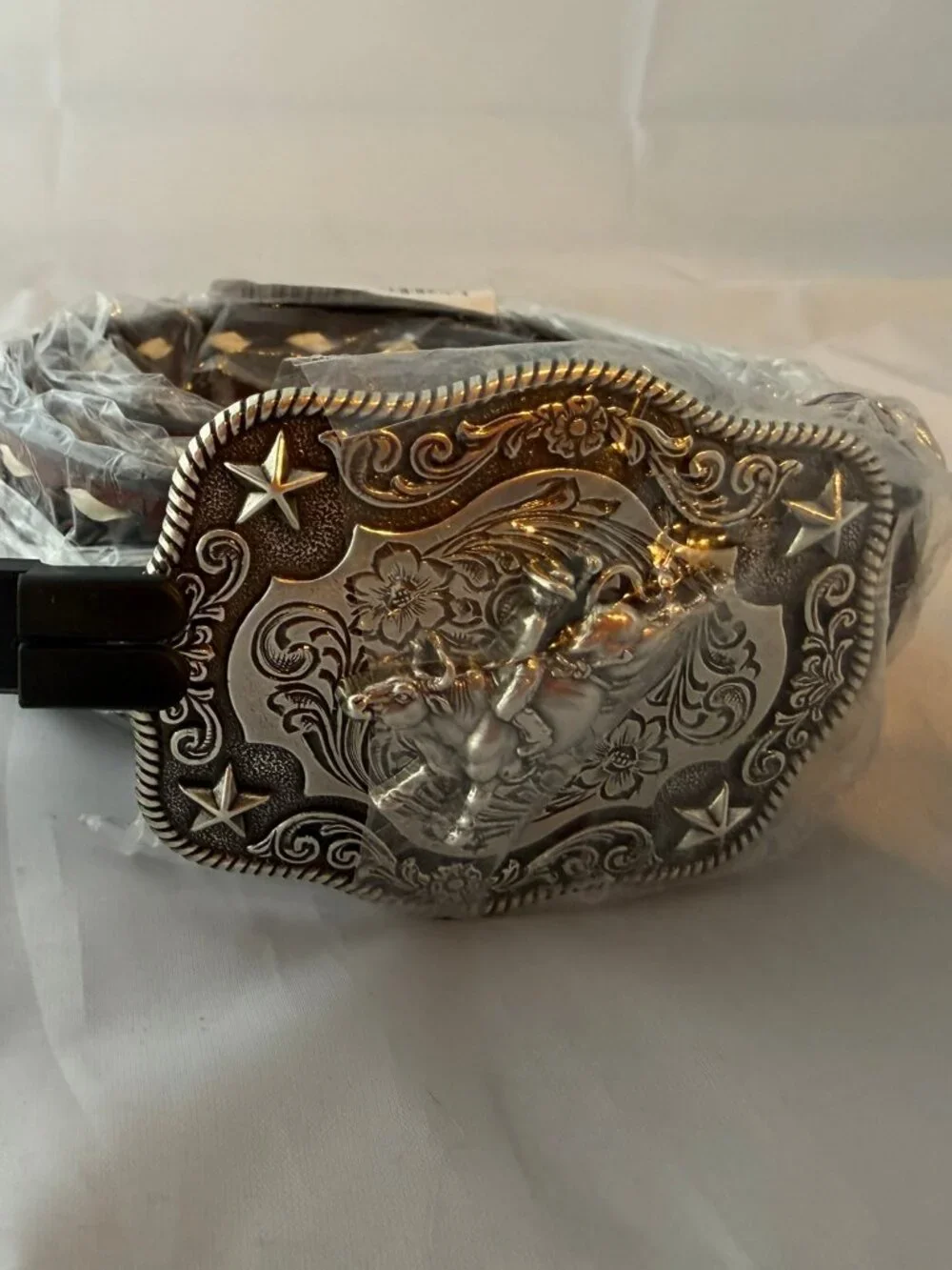 Nocona  Boy's Leather Floral Embossed Belt with Buckle  #N4436208  Size 22  NWT